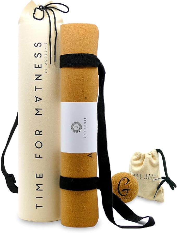 Yogamat natuurlijk materiaal (natuurkurk & natuurrubber)